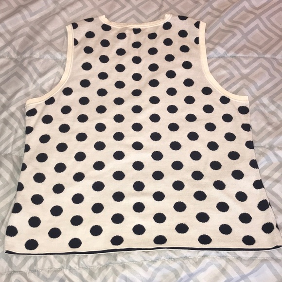 🐼 Liz Claiborne Sleeveless Polka Dot Sweater 🐼 - Picture 2 of 9